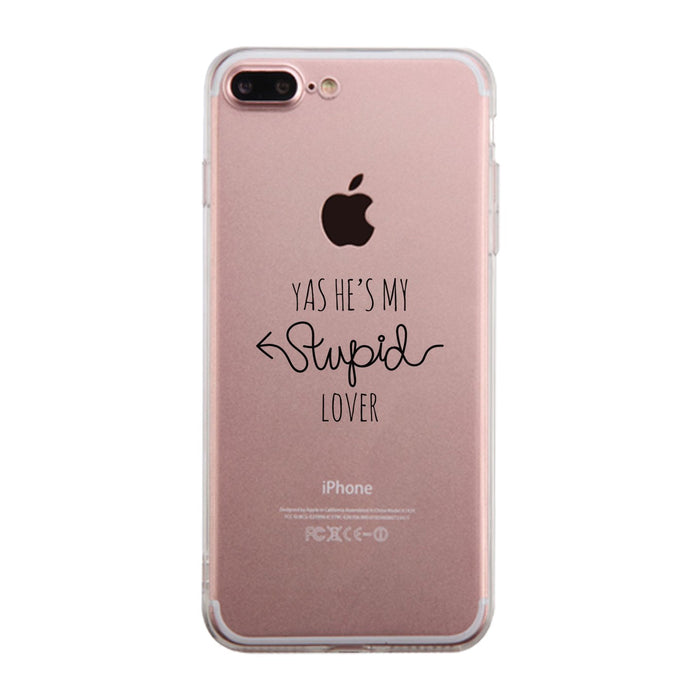 He's My Stupid Lover-Right Clear Phone Case