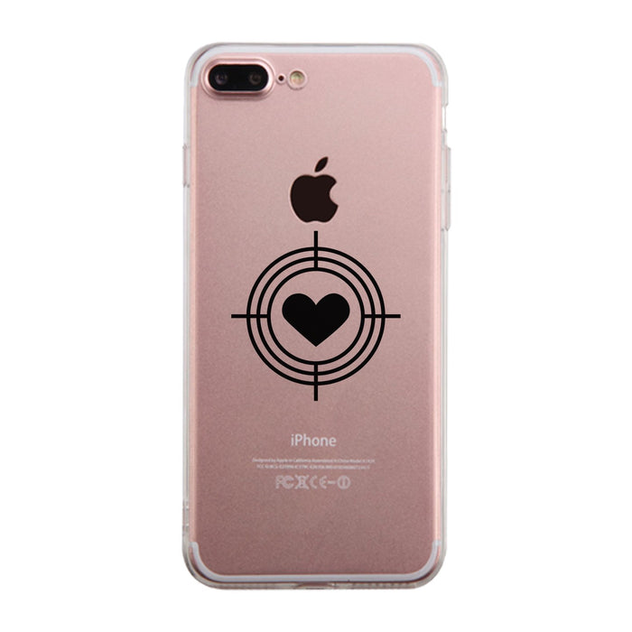 To Heart Target-Right Clear Phone Case