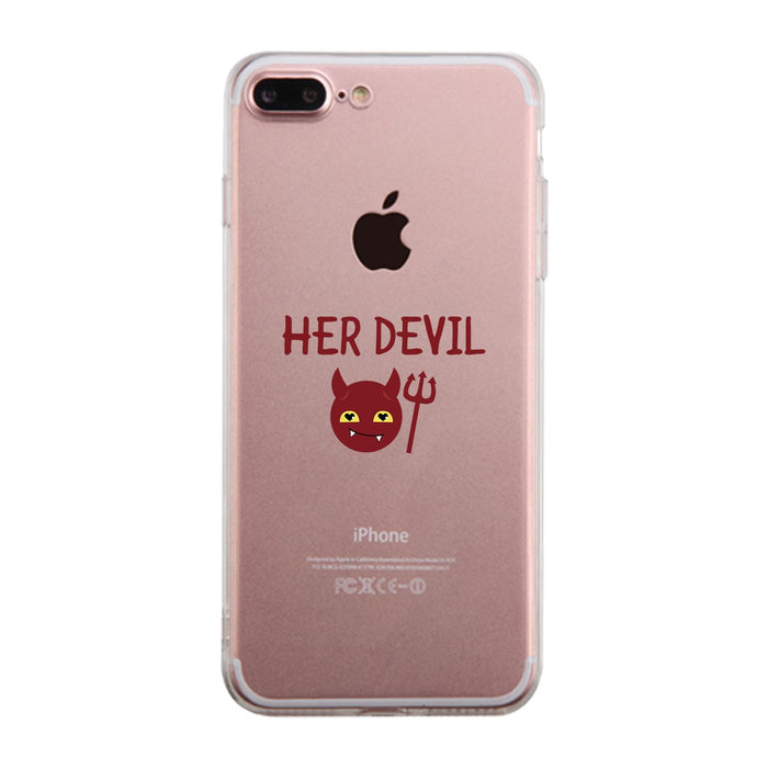 Her Devil-Left Clear Phone Case