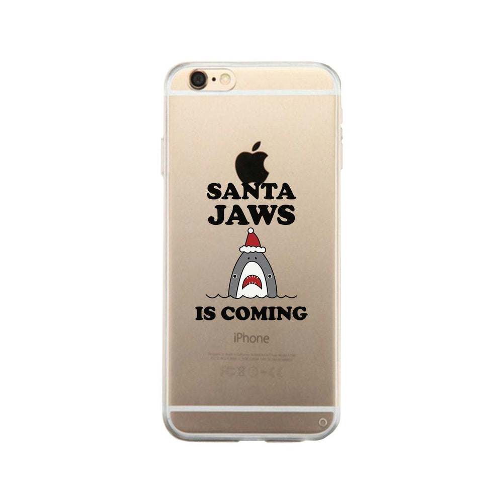 Santa Jaws Is Coming Clear Phone Case