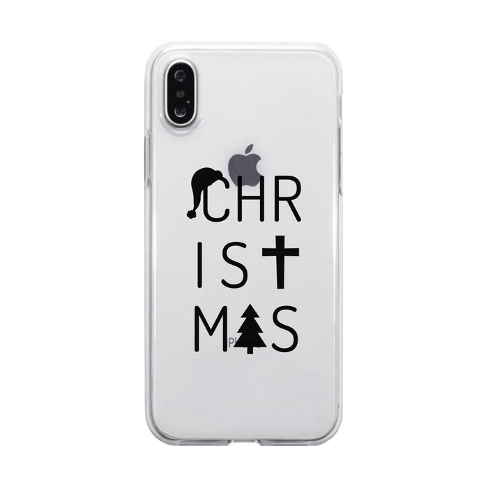 Christmas Letters Clear Phone Case