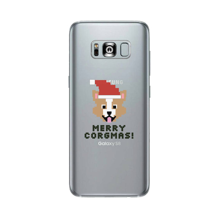 Merry Corgmas Corgi Clear Phone Case