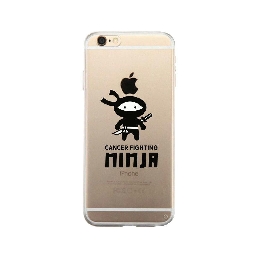 Cancer Fighting Ninja Clear Phone Case
