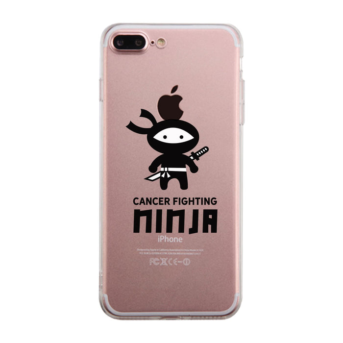 Cancer Fighting Ninja Clear Phone Case