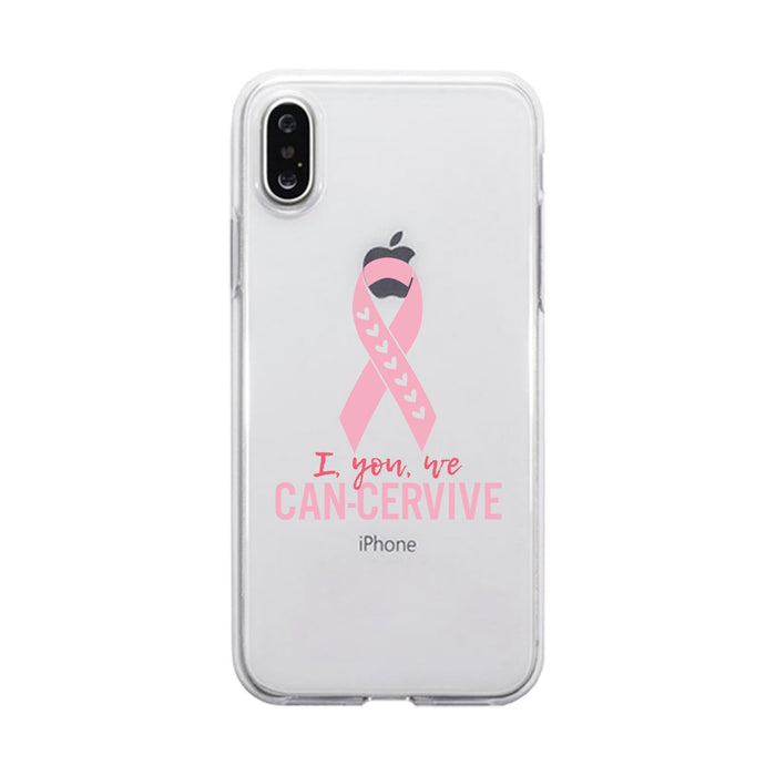 I You We Can-Cervive Breast Cancer Clear Phone Case
