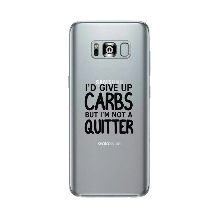Carbs Quitter Clear Case Cute Workout Gift Phone Cover Ultra Slim