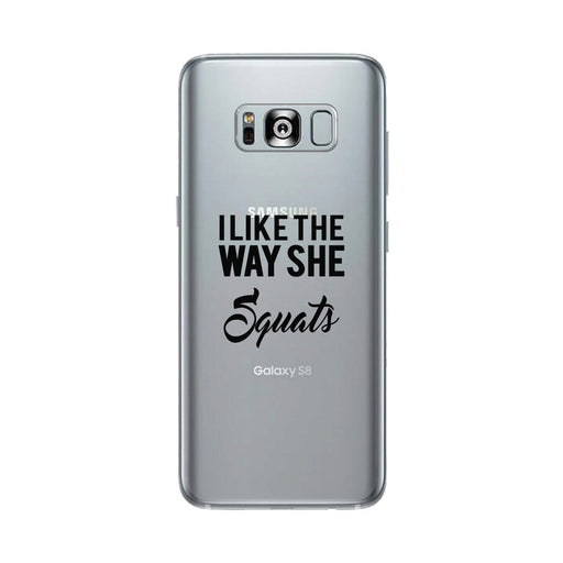 She Squats-LEFT Clear Case Cute Workout Gift Phone Case Gym Gifts