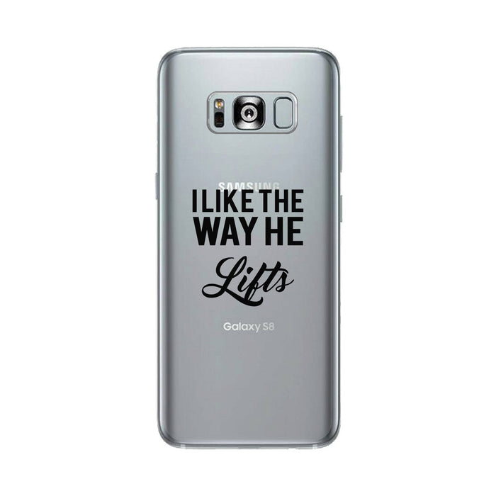He Lifts-RIGHT Clear Case Cute Workout Gift Phone Cover Gym Gifts