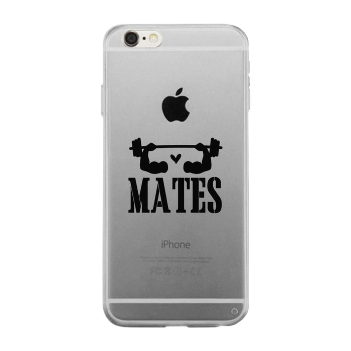 Swole Mates-RIGHT Clear Case Cute Matching Workout Cover Gym Gifts