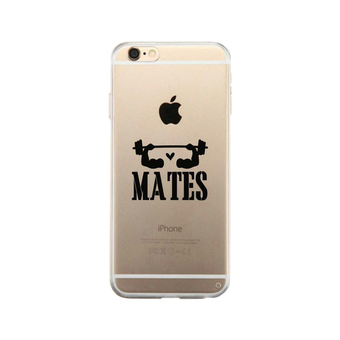 Swole Mates-RIGHT Clear Case Cute Matching Workout Cover Gym Gifts