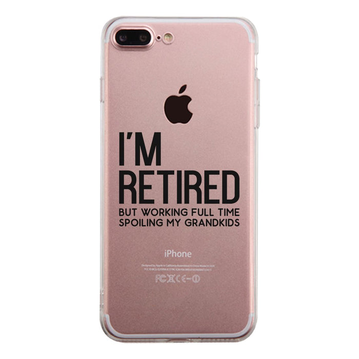 Retired Grandkids Clear Case Funny Grandparents Gifts For Christmas