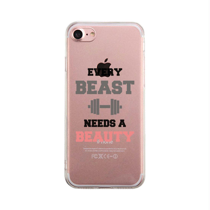 Every Beast-LEFT Clear Case Cute Workout Lover Couple Matching Gift