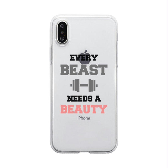 Every Beast-LEFT Clear Case Cute Workout Lover Couple Matching Gift