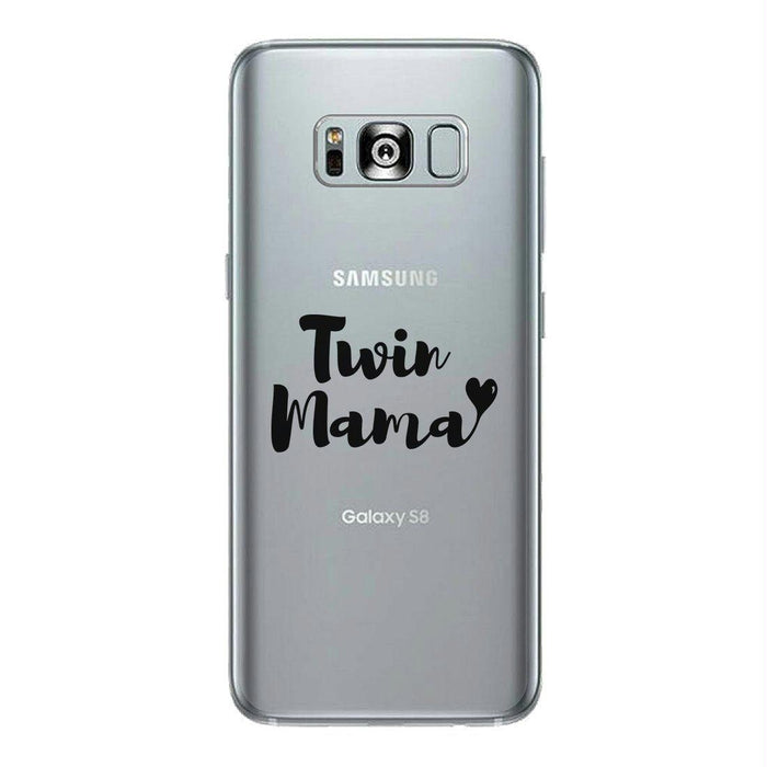 Twin Mama Clear Case Cute Mother's Day Gifts Transparent Phone Case