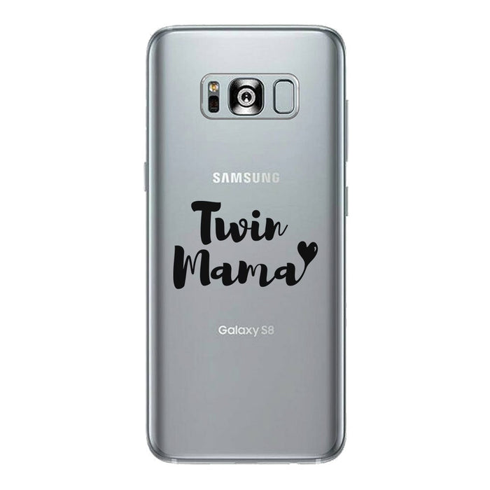 Twin Mama Clear Case Cute Mother's Day Gifts Transparent Phone Case