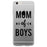 Mom Of Boys Clear Case Unique Mothers Day Gift Transparent Cover