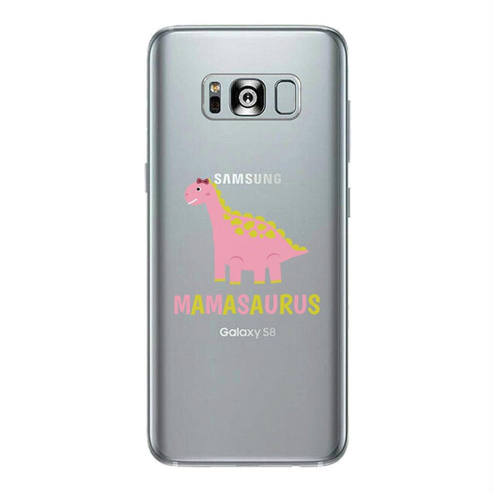 Mamasaurus Dino Clear Case Cute Mother's Day Gifts Slim Fit Cover