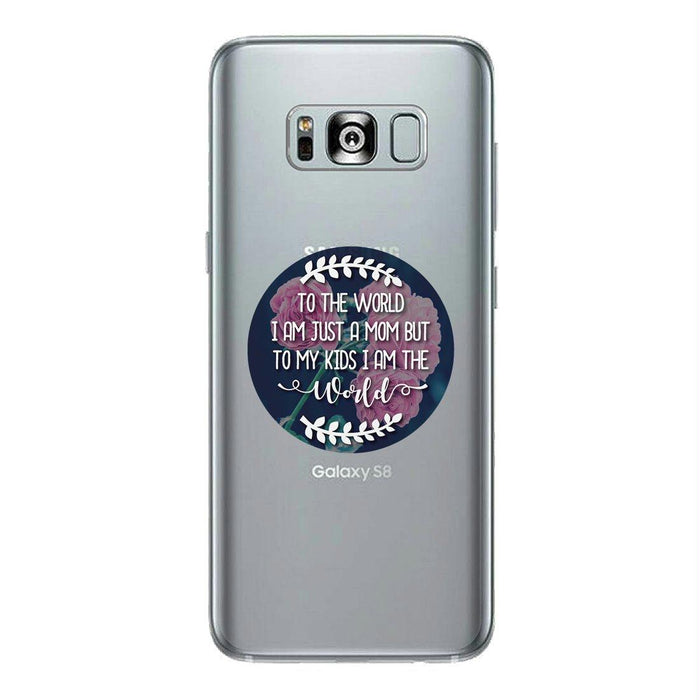Just A Mom The World Clear Case Cute Gift For Mothers Day For Moms