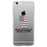 Fingerprint USA Flag Clear Phone Case Independence Day Phone Cover