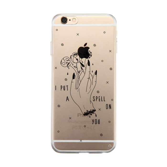 Gypsy Hand Spell Clear Phone Case Slim Fit Halloween Theme Gift