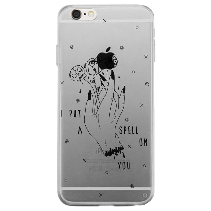 Gypsy Hand Spell Clear Phone Case Slim Fit Halloween Theme Gift