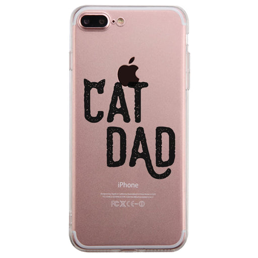 Cat Dad Clear Case Creative Positive Sweet Great For All Fathers
