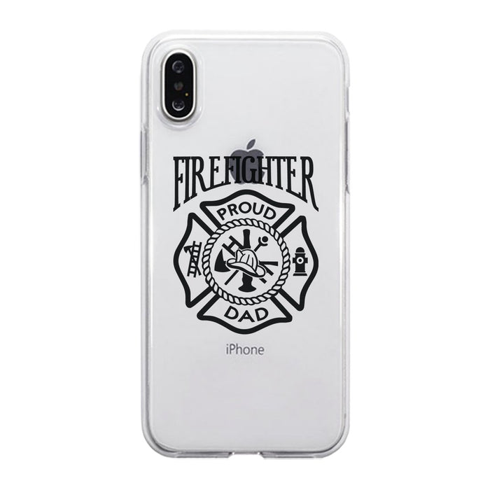 Firefighter Dad Clear Case Strong-Minded Caring Blessed Dad Gift