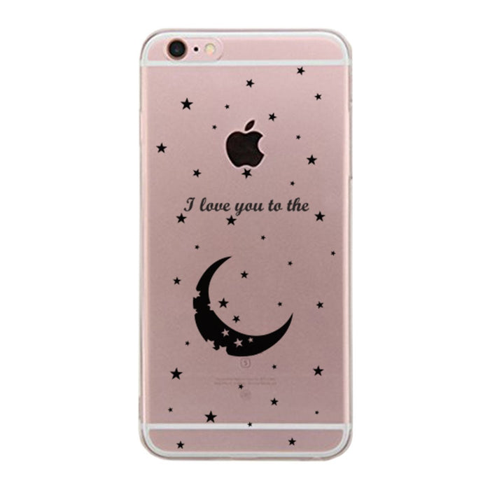 I Love You To Clear Couple Phone Case - Left