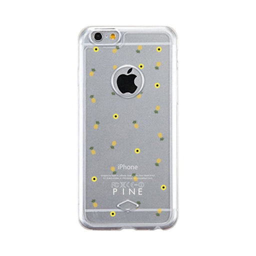 Pineapple Pattern BFF Clear Phone Case - Pine Left