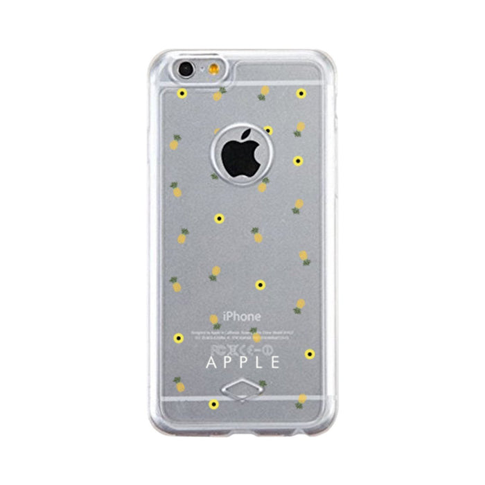 Pineapple Pattern BFF Clear Phone Case - Apple Right
