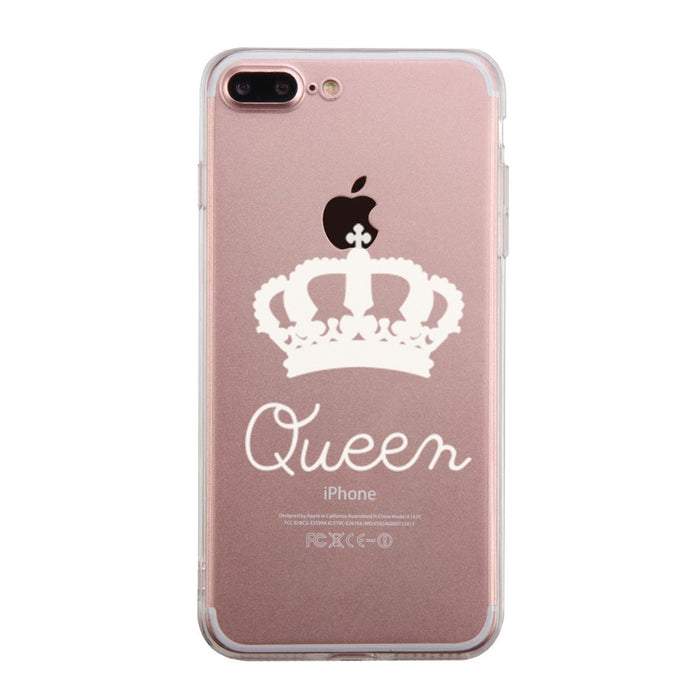 Queen Couple Matching Phone Case Cute Clear Phonecase