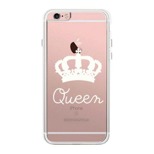 Queen Couple Matching Phone Case Cute Clear Phonecase