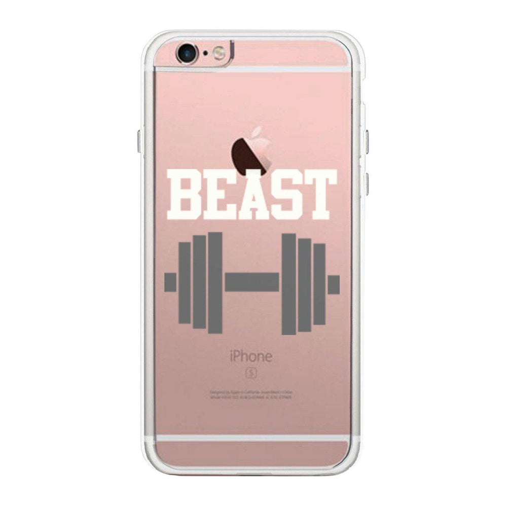 Beast Couple Matching Phone Case Cute Clear Phonecase