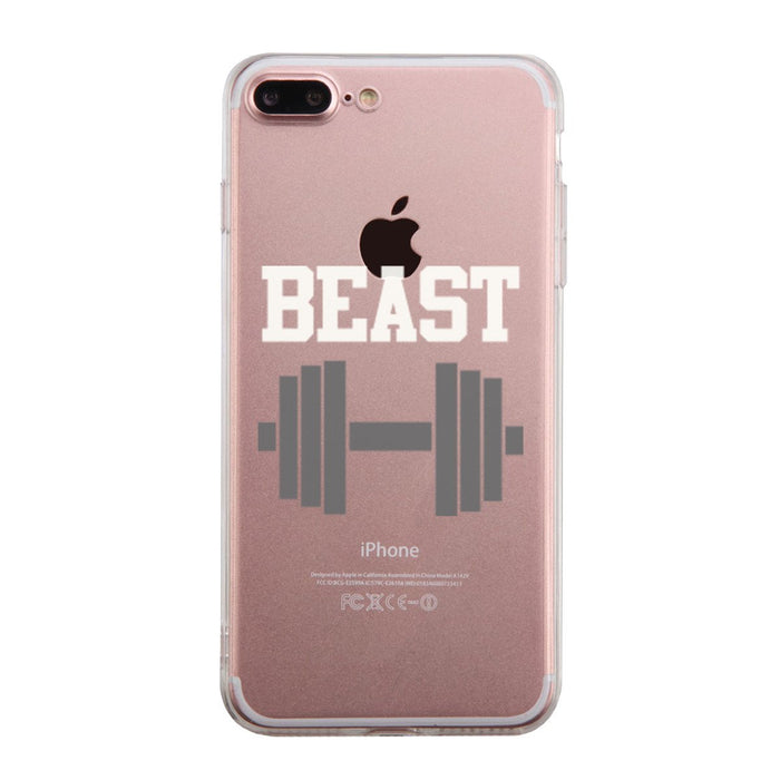 Beast Couple Matching Phone Case Cute Clear Phonecase