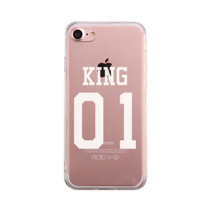 King01 Couple Matching Phone Case Cute Clear Phonecase
