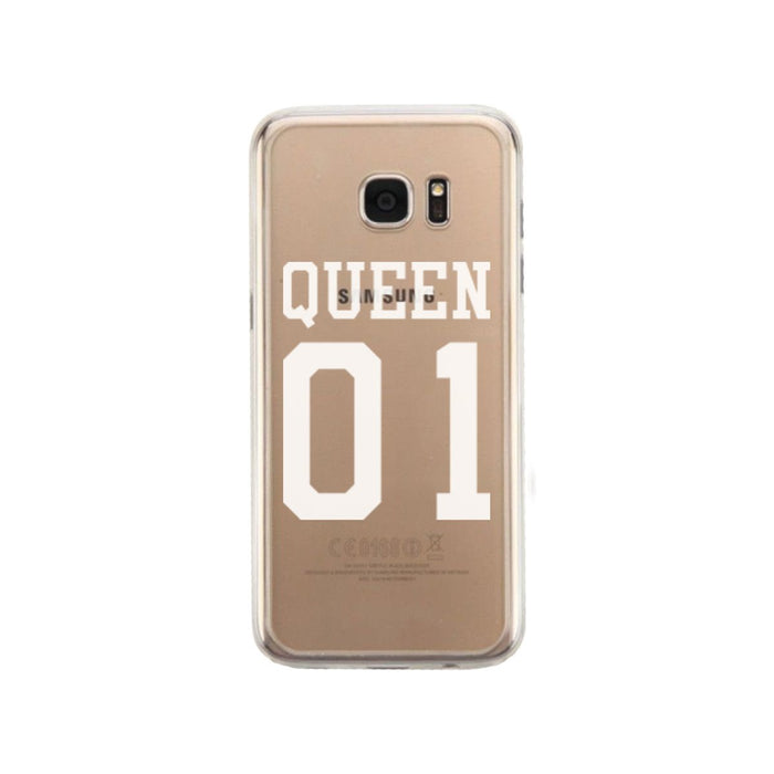 Queen01 Couple Matching Phone Case Cute Clear Phonecase