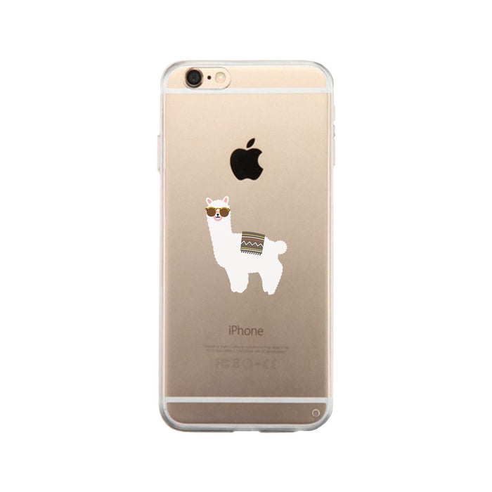 Llamas With Sunglasses - Clear Phone Case