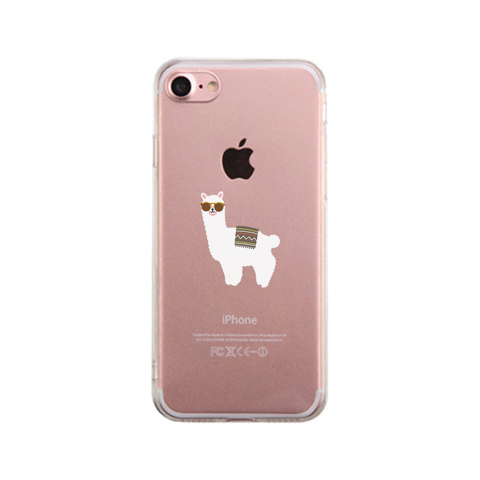 Llamas With Sunglasses - Clear Phone Case