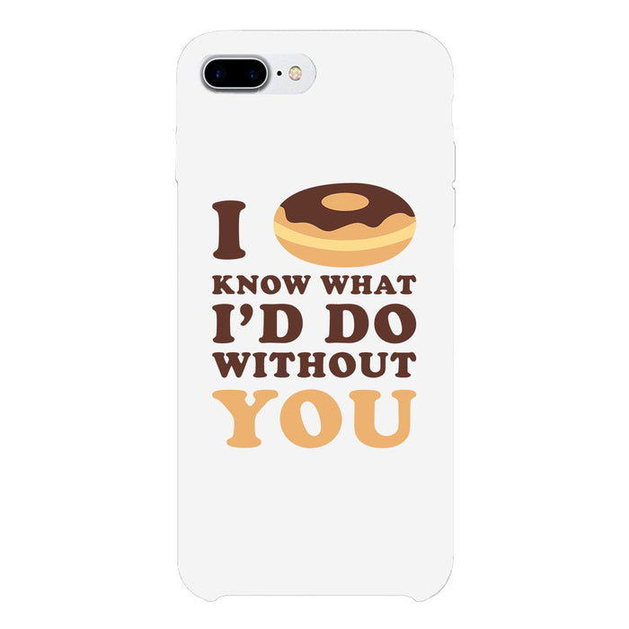 I Doughnut Know Black Phone Case Cute Graphic Design Slim