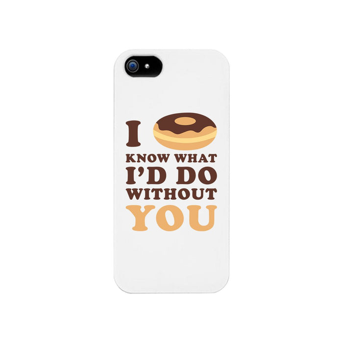 I Doughnut Know Black Phone Case Cute Graphic Design Slim