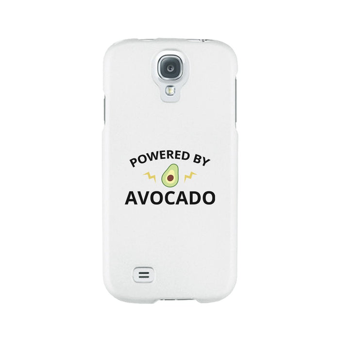 Powered By Avocado White Cute Graphic Phone Case For Food Lovers