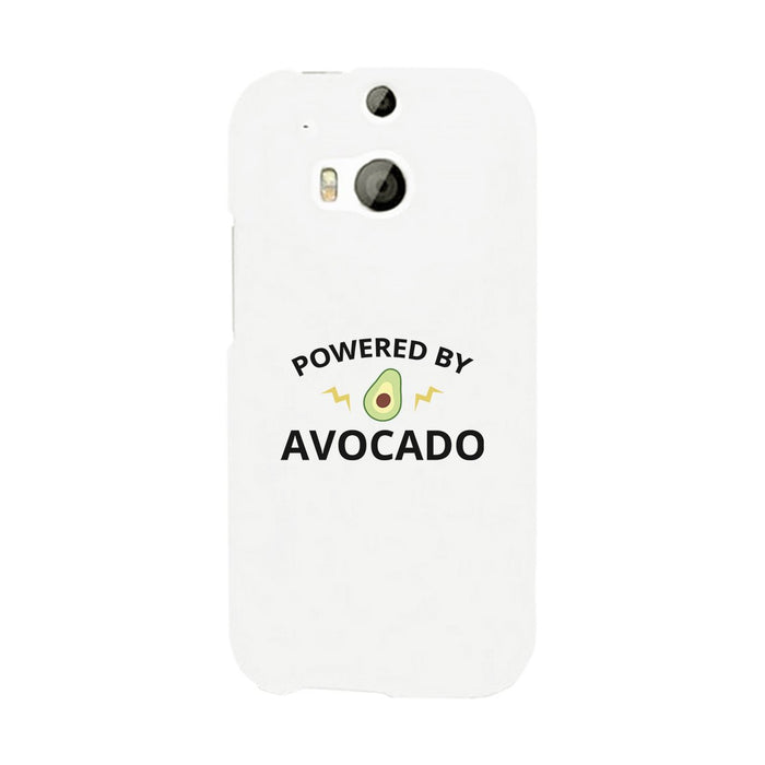 Powered By Avocado White Cute Graphic Phone Case For Food Lovers