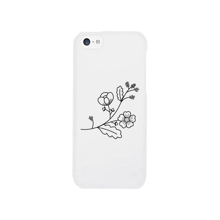 Flower White Phone Case Lovely Graphic Design For Flower Lovers