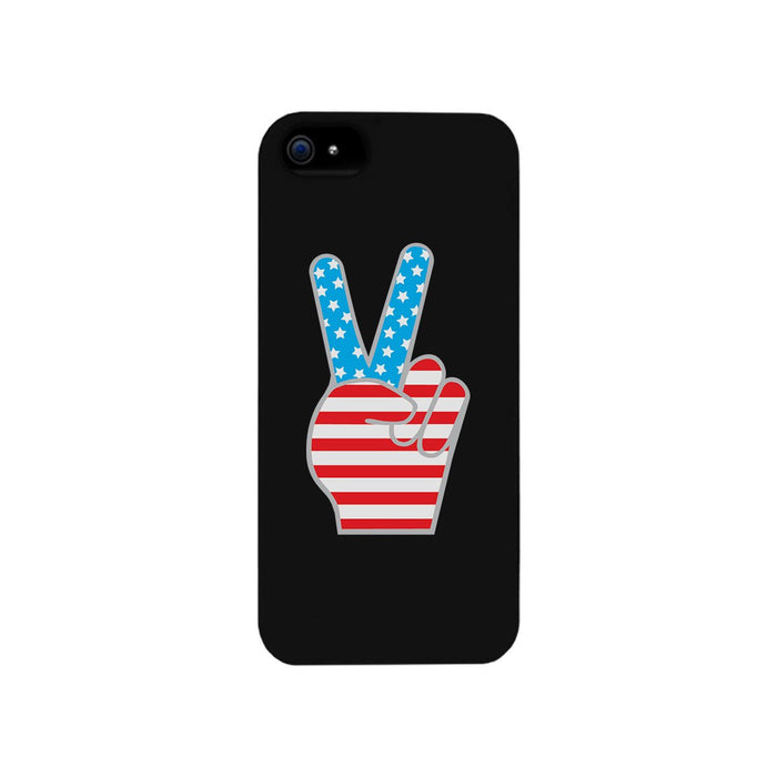 American Flag Peace Black Phone Case