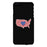 USA Map American Flag Black Phone Case