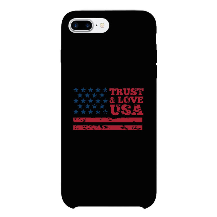 Trust & Love Usa Black Phone Case