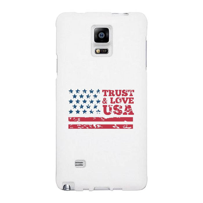 Trust & Love Usa White Phone Case