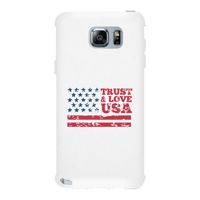 Trust & Love Usa White Phone Case