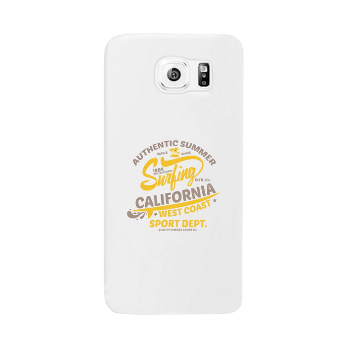 Authentic Summer Surfing California White Phone Case