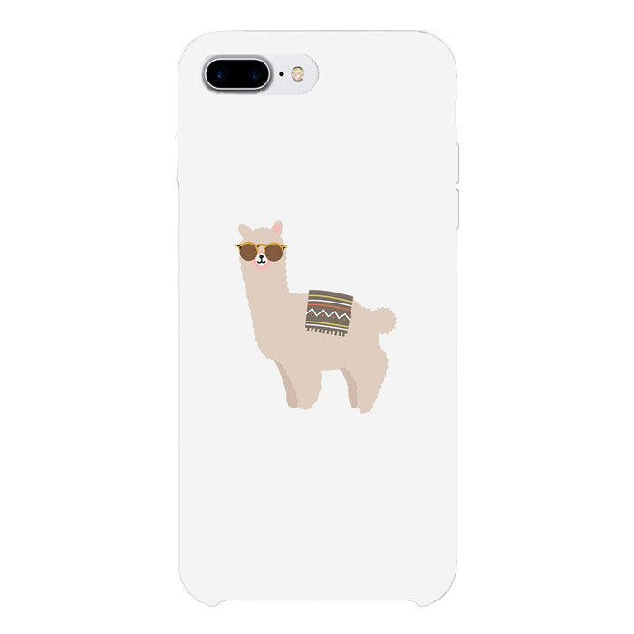 Llamas With Sunglasses - White Phone Case